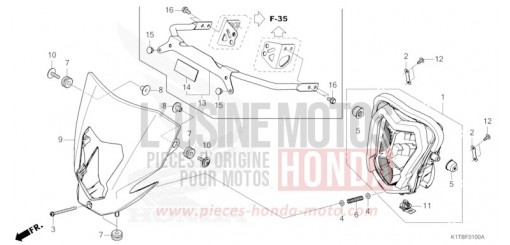 PROJECTEUR (CRF250LA,CRF300L/LA) CRF300LAS de 2025